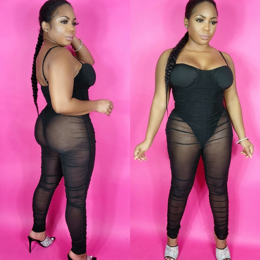 " New Money" Ruched Jumpsuit